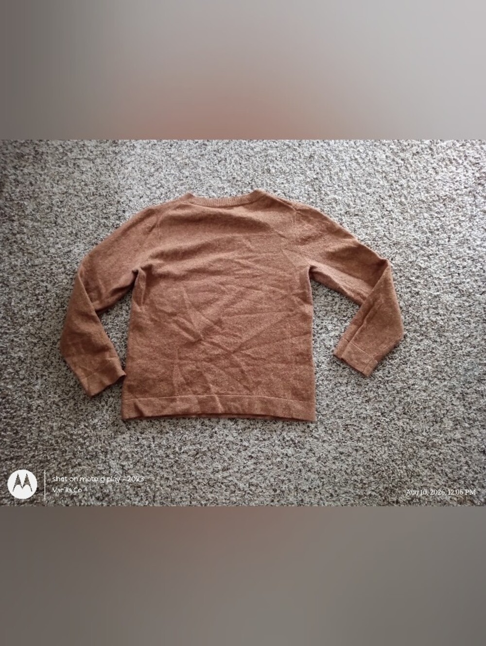 J.Crew Cotton Teddie Sweater Crewneck Hthr Camel Medium - Picture 5 of 8